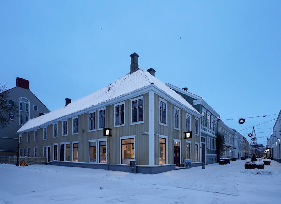 Winter path leading toward the fairgrounds in the forest